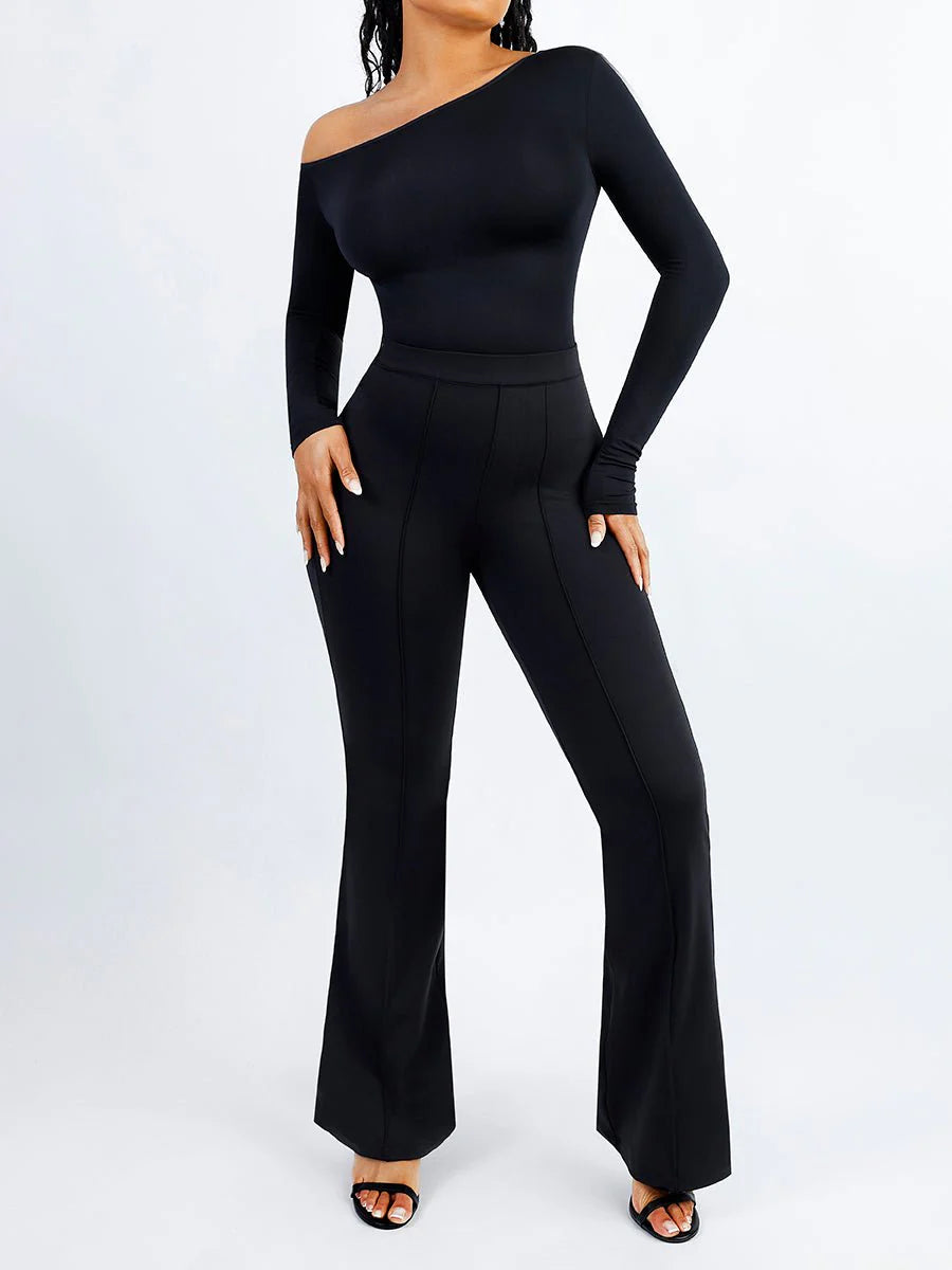 High Waist Built-in Shaping Short Flare
