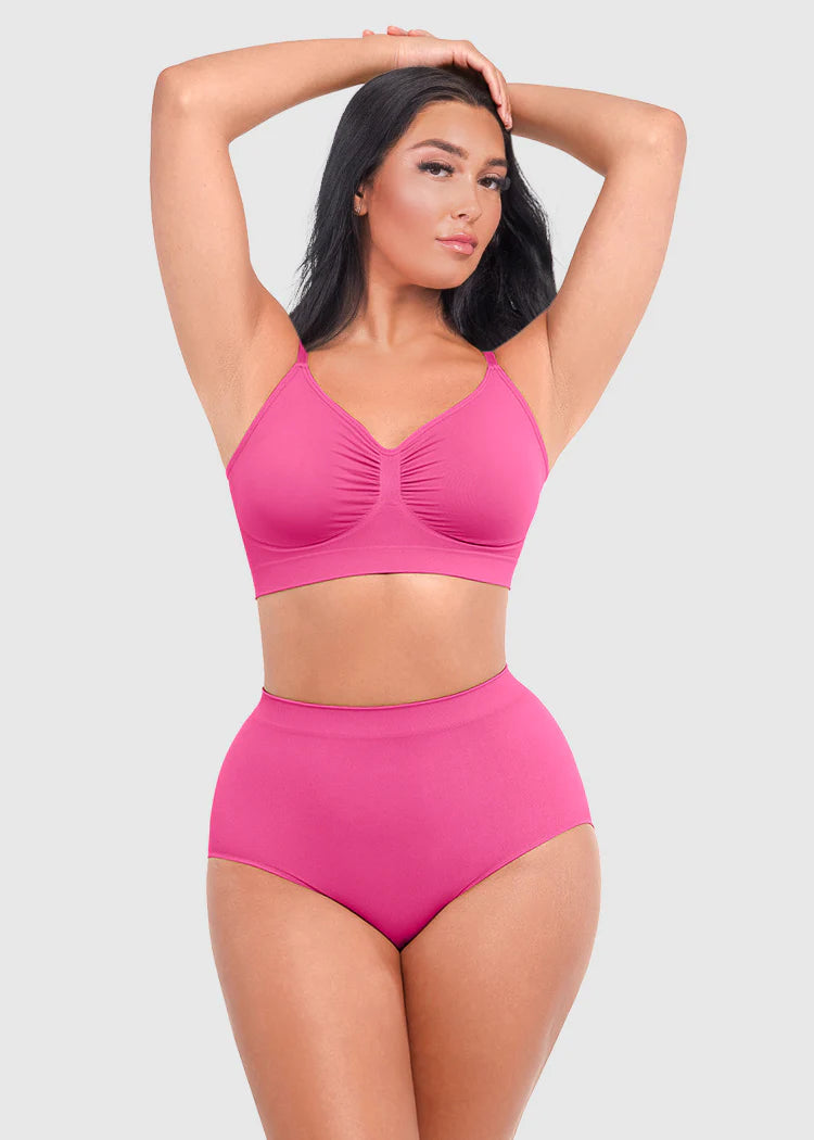 Seamless Shaping Bra with Adjustable Shoulder Straps