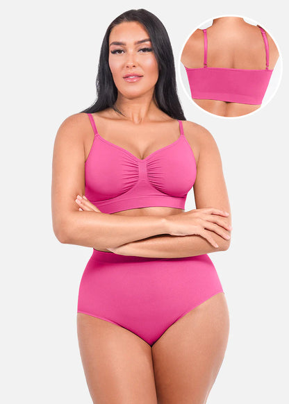 Seamless Shaping Bra with Adjustable Shoulder Straps