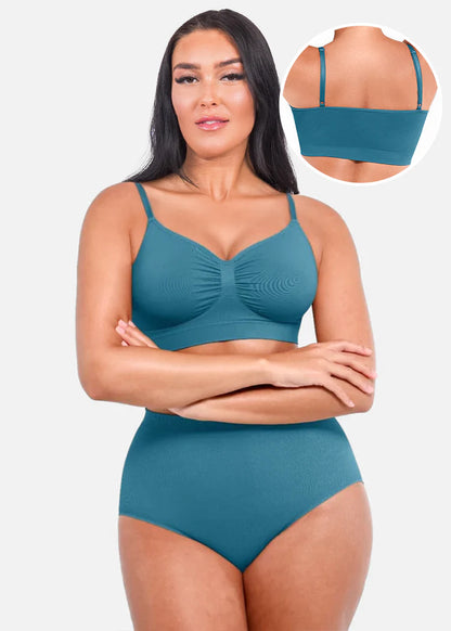 Seamless Shaping Bra with Adjustable Shoulder Straps