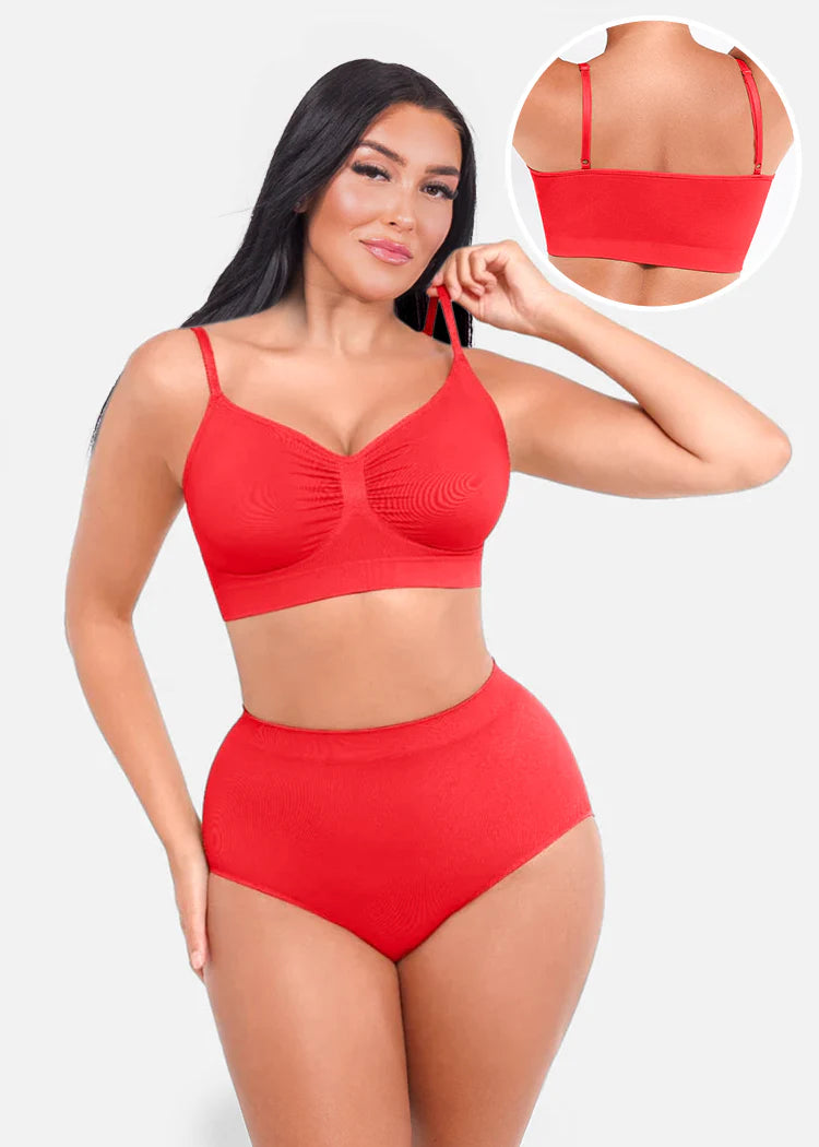 Seamless Shaping Bra with Adjustable Shoulder Straps