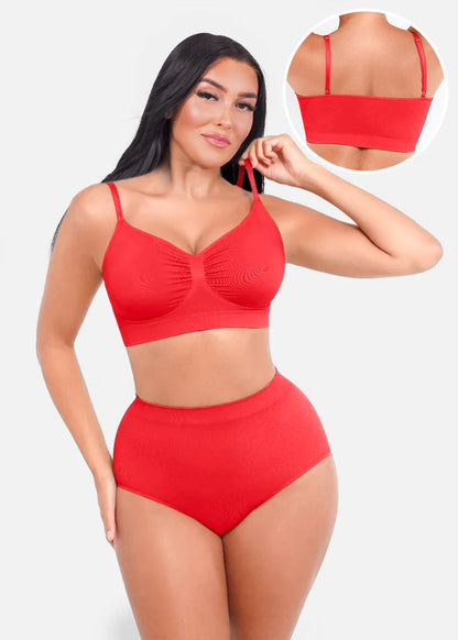 Seamless Shaping Bra with Adjustable Shoulder Straps