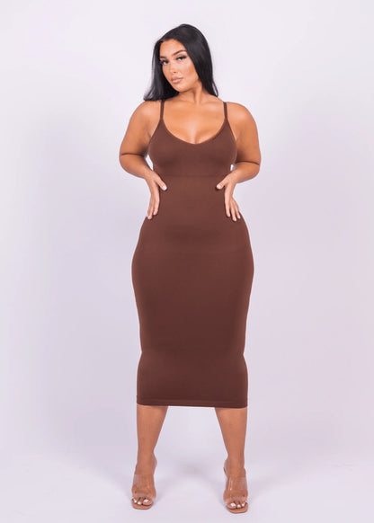 Seamless 360° Sculpting Bodycon Dress with Built-In Shaping