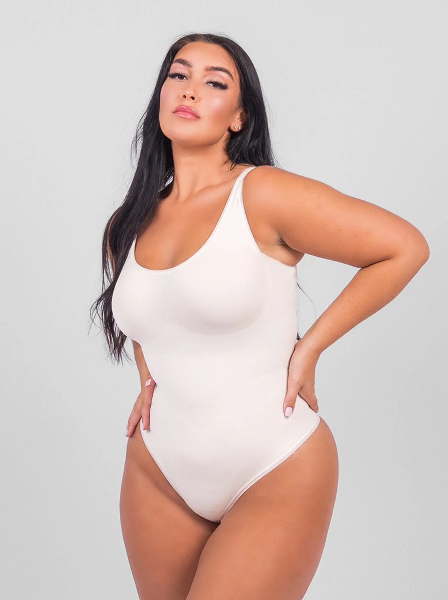 Shaping Scoop Tank Thong Bodysuit