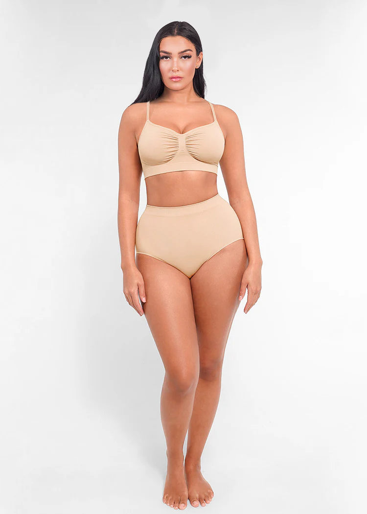 Seamless Shaping Bra with Adjustable Shoulder Straps