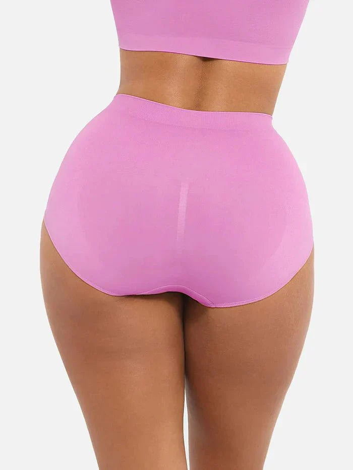 Seamless High-Waist Shaping Brief with Tummy Control and Antibacterial Protection