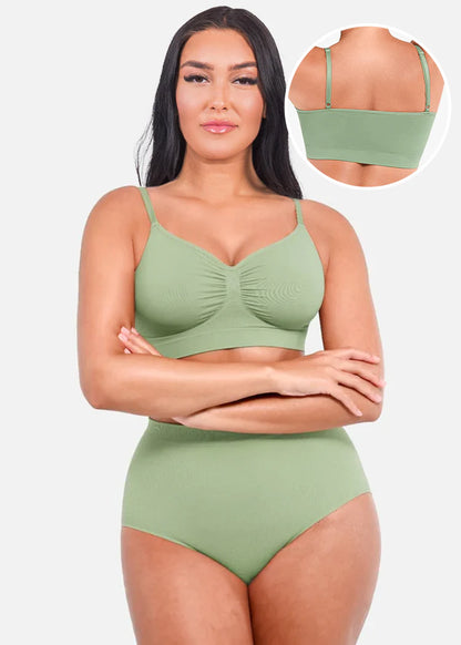 Seamless Shaping Bra with Adjustable Shoulder Straps