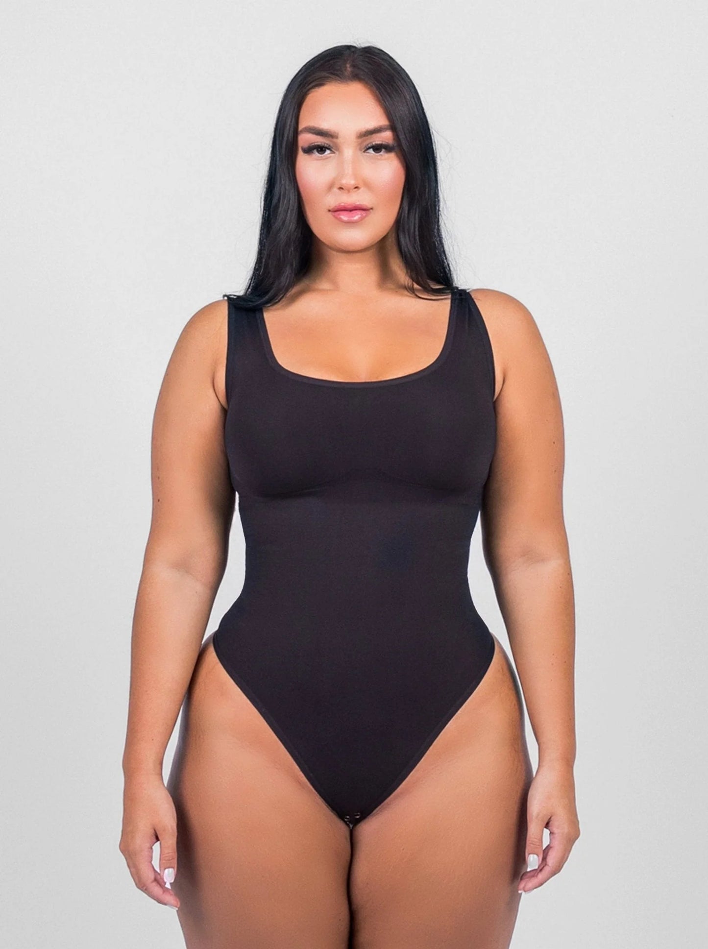 Shaping Scoop Tank Thong Bodysuit
