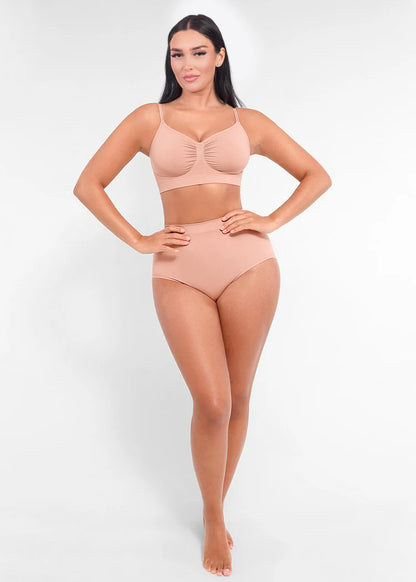 Seamless Shaping Bra with Adjustable Shoulder Straps