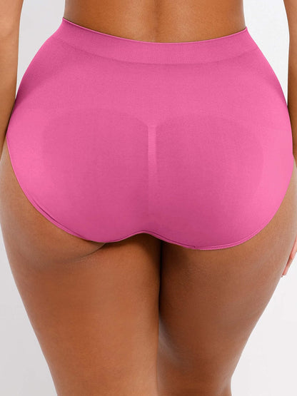 Seamless High-Waist Shaping Brief with Tummy Control and Antibacterial Protection
