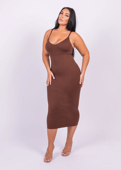 Seamless 360° Sculpting Bodycon Dress with Built-In Shaping