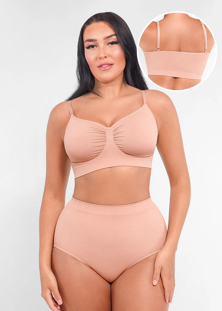 Seamless Shaping Bra with Adjustable Shoulder Straps