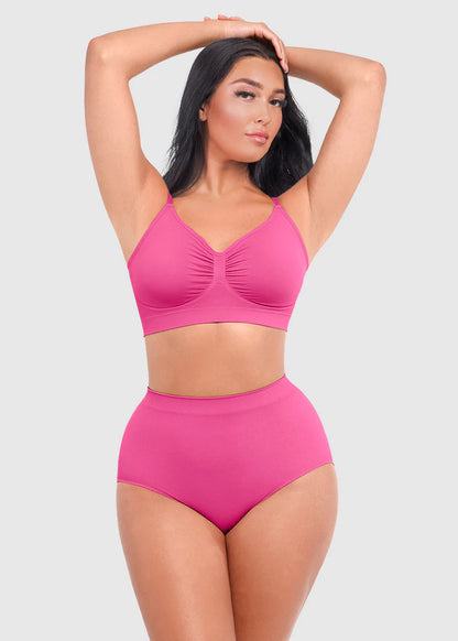 Seamless Shaping Bra with Adjustable Shoulder Straps