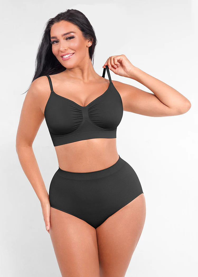 Seamless Shaping Bra with Adjustable Shoulder Straps
