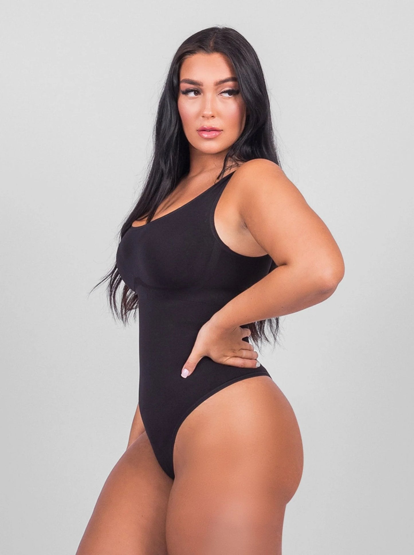 Shaping Scoop Tank Thong Bodysuit