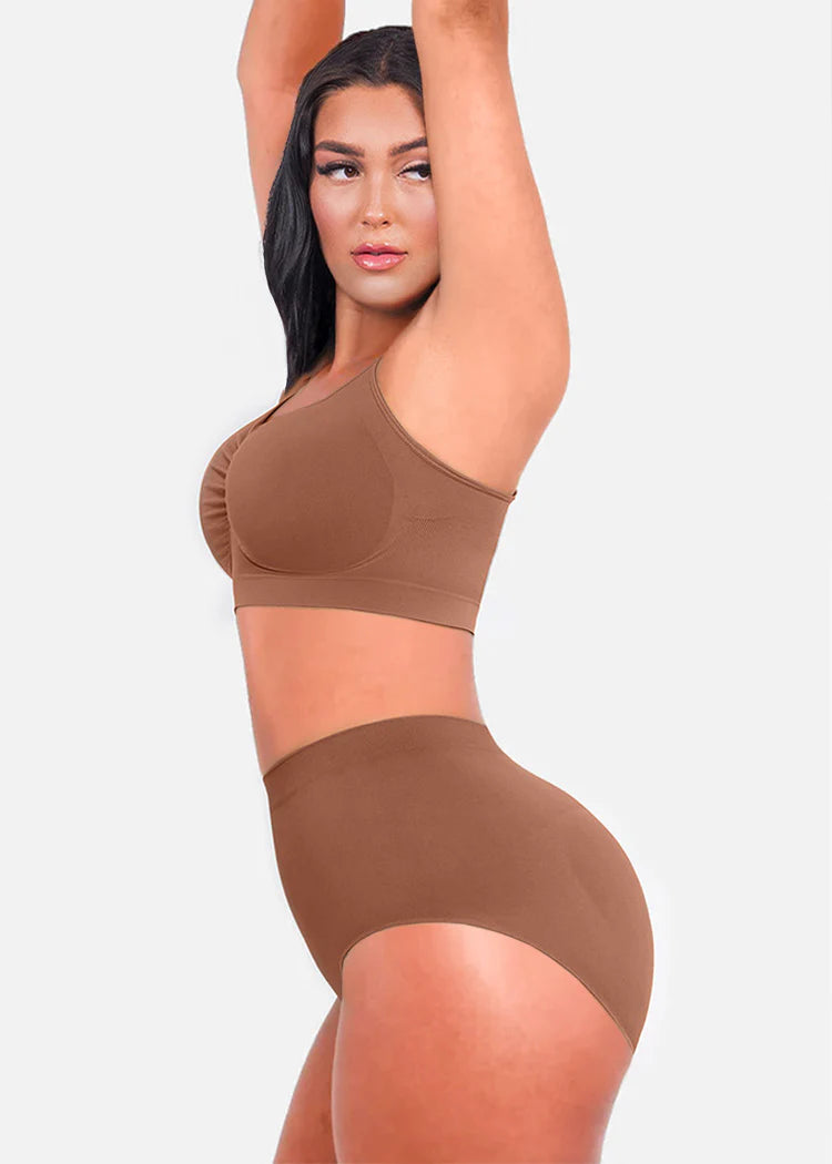 Seamless Shaping Bra with Adjustable Shoulder Straps