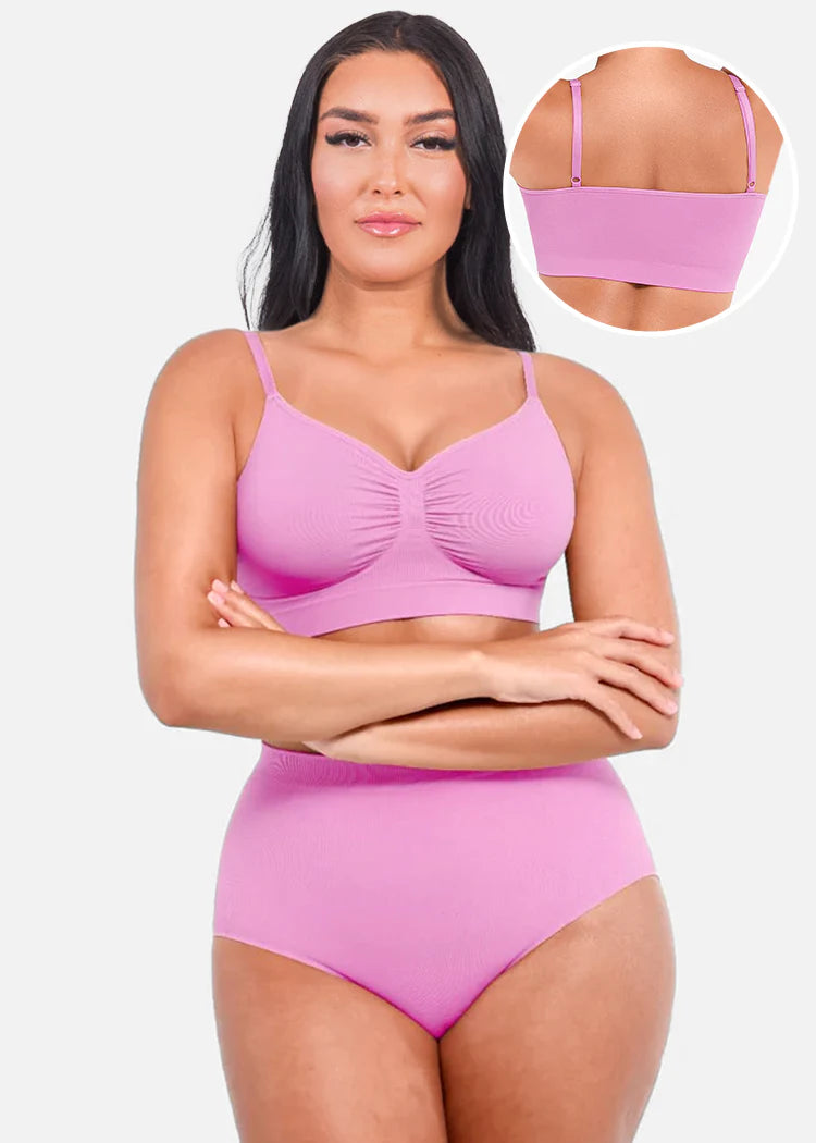 Seamless Shaping Bra with Adjustable Shoulder Straps