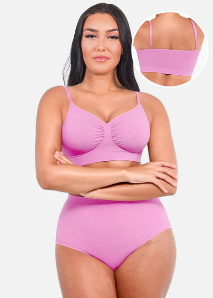 Seamless Shaping Bra with Adjustable Shoulder Straps