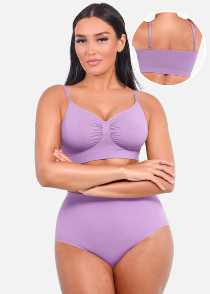 Seamless Shaping Bra with Adjustable Shoulder Straps