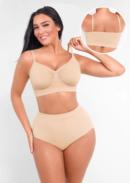 Seamless Shaping Bra with Adjustable Shoulder Straps